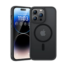 Заредете изображение във визуализатора на галерията – Benks Etui Magnetic Mist Metal Frame for Iphone 15 Pro black
