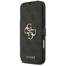 Заредете изображение във визуализатора на галерията – GUESS book case for IPHONE 17 Pro Max GUBKP17X4GMGGR (PU 4G Metal Logo) black
