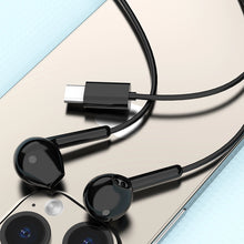 Заредете изображение във визуализатора на галерията – Dudao X3C in-ear wired USB-C headphones 1.2m - black
