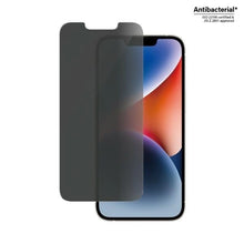 Заредете изображение във визуализатора на галерията – PanzerGlass Classic Fit Privacy Antibacterial Glass for iPhone 14/13 Pro/13
