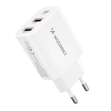 Заредете изображение във визуализатора на галерията – Wozinsky CWCUCW 30W USB-C / 2 x USB-A wall charger - white
