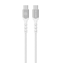 Заредете изображение във визуализатора на галерията – Blavec Cable Raptor braided - Type C to Type C - PD 60W 3A 0,25 metres (CRA-CC3WS025) white-silver
