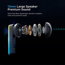 Заредете изображение във визуализатора на галерията – TWS Joyroom JR-TC1 IceLens Series wireless headphones with LED lights - white
