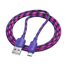 Заредете изображение във визуализатора на галерията – Cable USB A to Micro USB Hoco 2,4A 1 m X116 gradient purple
