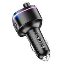 Заредете изображение във визуализатора на галерията – HOCO transmiter FM Bluetooth + 2xUSB + Typ C PD20W + QC3.0 Fast E62 black
