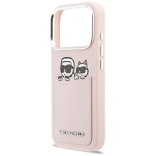 Заредете изображение във визуализатора на галерията – KARL LAGERFELD case for IPHONE 17 Pro KLHCP17L6PCSPKCP (PU W/ K&amp;C Print &amp; Pocket) pink
