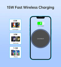 Заредете изображение във визуализатора на галерията – Choetech T205-F magnetic holder with 15 W inductive charger - black
