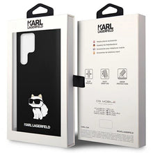 Заредете изображение във визуализатора на галерията – Karl Lagerfeld Silicone Choupette case for Samsung Galaxy S24 Ultra - black
