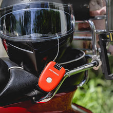 Заредете изображение във визуализатора на галерията – Rockbros 32420981001 bicycle lock with retractable cable - red

