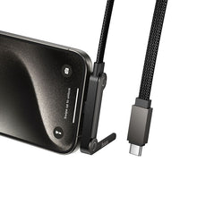 Заредете изображение във визуализатора на галерията – Cable with bracket USB C to USB C PD 60W Hoco 1,2 m U150 Exquisite black
