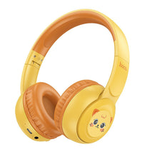 Заредете изображение във визуализатора на галерията – HOCO wireless headphones bluetooth for children W60 sun yellow
