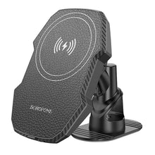 Заредете изображение във визуализатора на галерията – Borofone Car holder BH216 Adelante magnetic with induction charging to dashboard black
