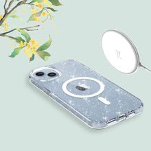 Заредете изображение във визуализатора на галерията – Tech-Protect FlexAir Hybrid MagSafe case for iPhone 13 / 14 - transparent and glitter
