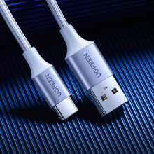 Заредете изображение във визуализатора на галерията – Ugreen US288 60409 USB-A / USB-C QC 3.0 3A 3m cable - white
