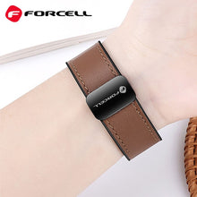 Заредете изображение във визуализатора на галерията – FORCELL F-DESIGN FS20 magnetic eco leather strap for SAMSUNG Watch 20 mm brown

