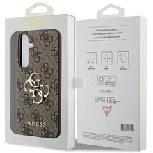 Заредете изображение във визуализатора на галерията – Original Case GUESS - hardcase 4G Big Metal Logo GUHCSA354GMGBR for Samsung Galaxy A35 Brown
