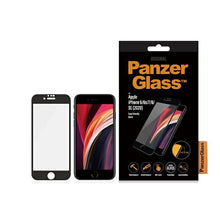 Заредете изображение във визуализатора на галерията – PanzerGlass E2E Super+ tempered glass for iPhone 6 / 6s / 7 / 8 / SE 2020 / SE 2022 - with black frame
