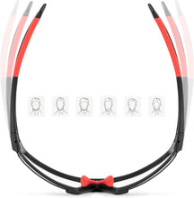 Заредете изображение във визуализатора на галерията – Rockbros SP216BK photochromic UV400 cycling glasses - black and red
