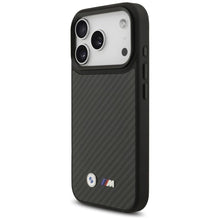 Заредете изображение във визуализатора на галерията – BMW case for IPHONE 17 Pro compatible with MagSafe BMHMP17L24CFMMK (Kevlar Matt) black
