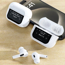 Заредете изображение във визуализатора на галерията – Dudao U19 in-ear TWS wireless Bluetooth 5.3 headphones with LED display - white
