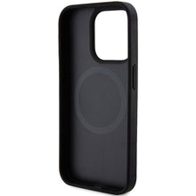 Заредете изображение във визуализатора на галерията – Original Case DKNY hardcase Leather Printed Pattern Metal Logo MagSafe DKHMP15XPSOSPK for Iphone 15 Pro Max black
