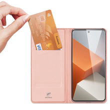 Заредете изображение във визуализатора на галерията – Dux Ducis Skin Pro case with flap and card slot for Xiaomi Redmi Note 13 Pro+ 5G - pink

