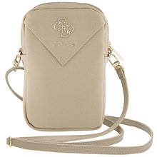Заредете изображение във визуализатора на галерията – Guess Zip Triangle 4G phone bag - gold
