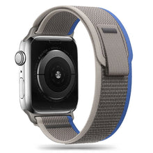Заредете изображение във визуализатора на галерията – Tech-Protect Nylon Strap for Apple Watch 4/5/6/7/8/9/SE (38/40/41 mm) - Gray Blue
