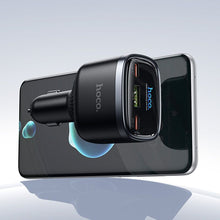 Заредете изображение във визуализатора на галерията – Car charger Hoco USB A + 2xUSB C PD QC3.0 93W Z70 black
