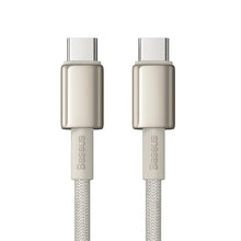 Заредете изображение във визуализатора на галерията – Baseus Tungsten Gold USB-C / USB-C cable 100W 1m - gold
