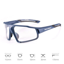 Заредете изображение във визуализатора на галерията – Rockbros SP216BL photochromic UV400 cycling glasses - blue
