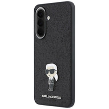 Заредете изображение във визуализатора на галерията – KARL LAGERFLED case for SAMSUNG A57 KLHCSA57GKNPSK (Fixed Glitter Ikonik Logo Metal Pin) black
