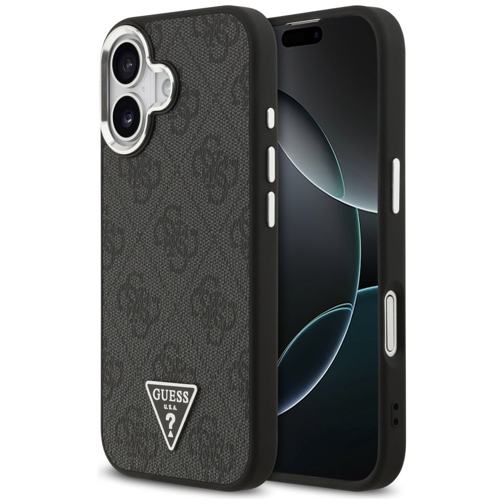 GUESS case for IPHONE 17 compatible with MagSafe GUHMP17SP4TSRCMK (PU 4G W/Triangle Logo SL) black