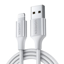 Заредете изображение във визуализатора на галерията – Ugreen US199 60163 USB-A / Lightning MFi cable 2m - silver
