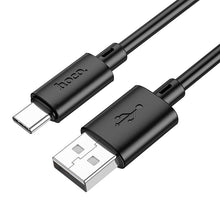 Заредете изображение във визуализатора на галерията – Cable USB A to USB C Hoco 3A 2 m X88 black
