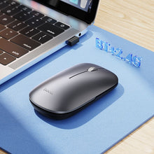 Заредете изображение във визуализатора на галерията – Wireless mouse dual-mode (Bluetooth, 2.4G) 1600 dpi Hoco GM43 grey
