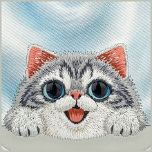 Заредете изображение във визуализатора на галерията – NIMMY case BIG EYED LYING SILVER SHADED CAT compatible with MagSafe for IPHONE 18 Pro Max/17 Pro Max grey
