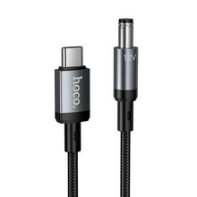 Заредете изображение във визуализатора на галерията – Cable USB C to DC 5,5mm Hoco 12V/1A 1m X129 Advantage black
