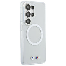 Заредете изображение във визуализатора на галерията – BMW case for SAMSUNG S26 Ultra BMHMS26L25HSMLKT (Magnetic IML Shockproof W/ Metal Logos) transparent
