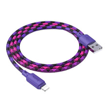 Заредете изображение във визуализатора на галерията – Cable USB A to Lightning Hoco 2,4A 1 m X116 gradient purple
