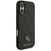 Заредете изображение във визуализатора на галерията – GUESS case for IPHONE 17 compatible with MagSafe GUHMP17SP4SM4MK (PU 4G Small 4G and Classic) black
