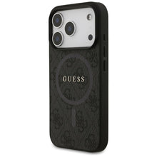 Заредете изображение във визуализатора на галерията – GUESS case for IPHONE 17 Pro compatible with MagSafe GUHMP17LG4GFRK (PU 4G Ring Classic Logo) black
