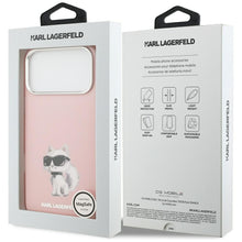 Заредете изображение във визуализатора на галерията – KARL LAGERFELD case for IPHONE 17 Pro compatible with MagSafe KLHMP17LHGKCGKBK (IML Glitter k&amp;C Sketch Logo) black
