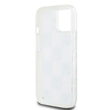 Заредете изображение във визуализатора на галерията – DKNY case for IPHONE 15 DKHCP15SLCPEPT (DKNY HC Liquid Glitters W/Checkered Pattern) white
