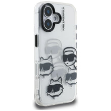 Заредете изображение във визуализатора на галерията – KARL LAGERFELD case for IPHONE 16 KLHCP16SHMCHKCT (IML Multi K&amp;C Head Pattern)
