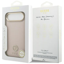 Заредете изображение във визуализатора на галерията – GUESS case for IPHONE 17 Air compatible with MagSafe GUHMP17MPGCRMDEP (PU W/ Grained Strass Logo) pink
