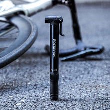 Заредете изображение във визуализатора на галерията – Rockbros 42320010001 hand pump for bicycle + screwdriver - black
