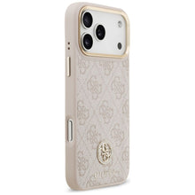 Заредете изображение във визуализатора на галерията – GUESS case for IPHONE 17 Pro Max compatible with MagSafe GUHMP17XP4GRMDEP (PU W/ 4G Strass Logo) pink
