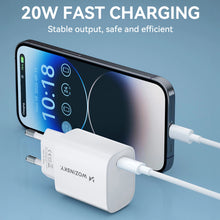 Заредете изображение във визуализатора на галерията – Wozinsky WGWCCW 20W USB-C wall charger - white
