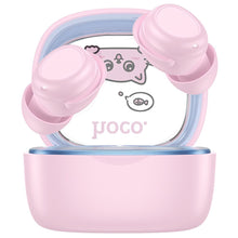 Заредете изображение във визуализатора на галерията – HOCO wireless earphones bluetooth TWS for kids EW111 pink
